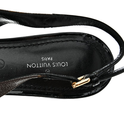 Louis Vuitton Patent Monogram Cherie Slingback Ballerina Flats 37 10 of 12