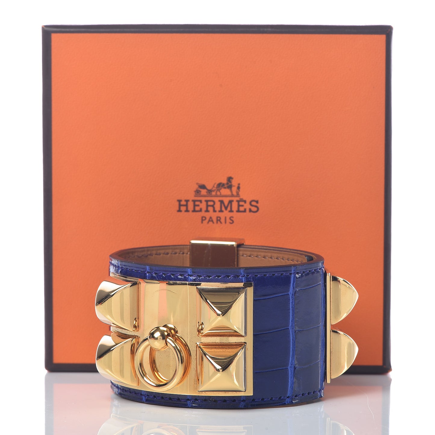 Shiny Alligator Collier De Chien CDC Bracelet S Bleu Electrique