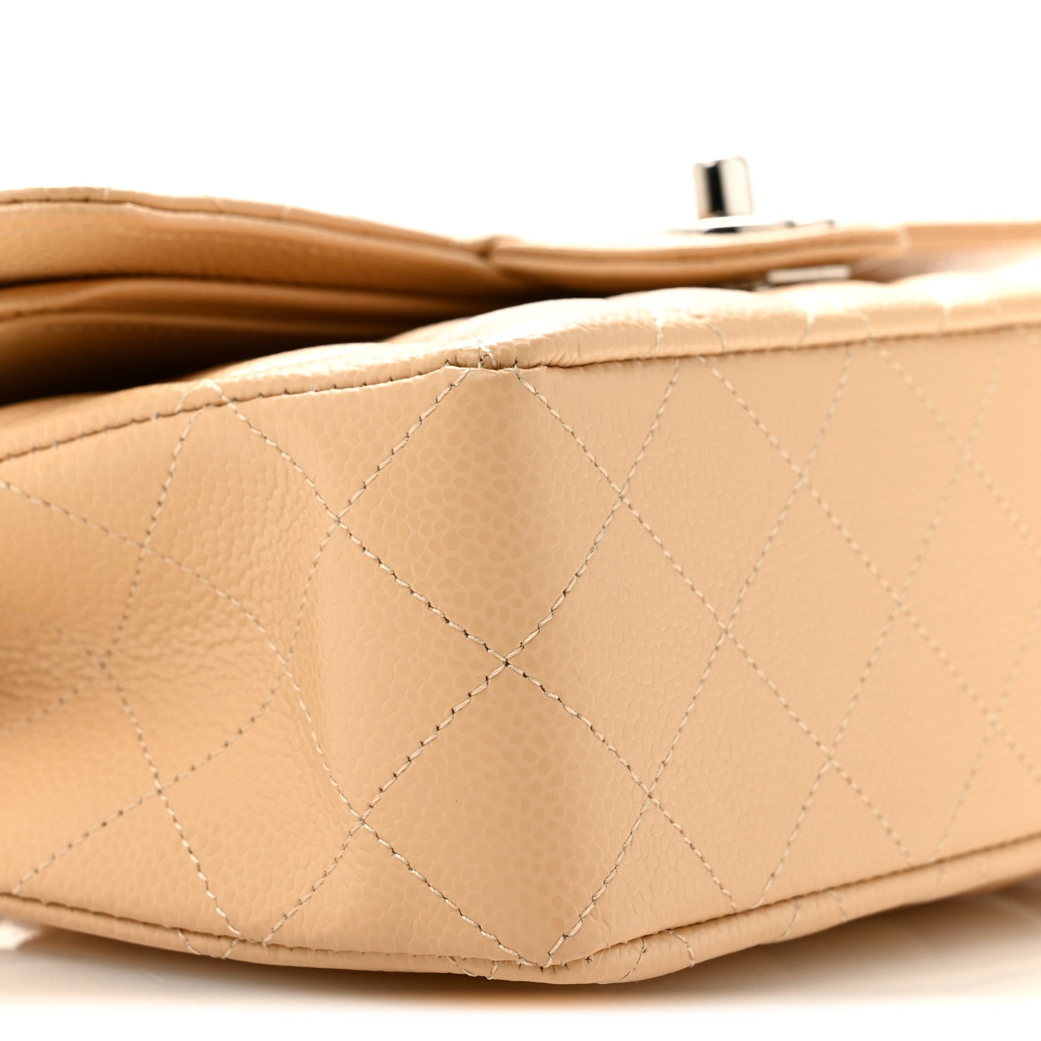 Chanel Caviar Quilted Small Double Flap Beige 9 of 10