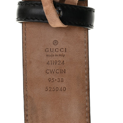 Gucci Guccissima Signature Interlocking G 40mm Belt 95 38 Black 3 of 5