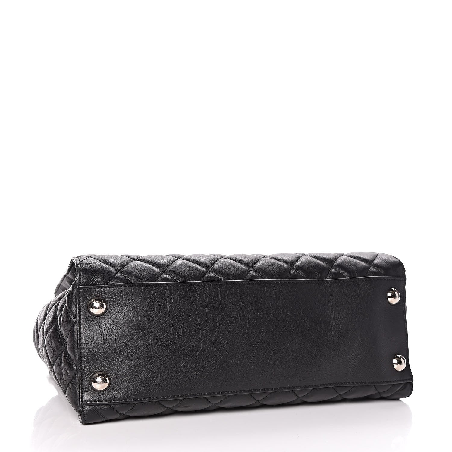 Chanel Calfskin Quilted Small Chic and Soft Shopping Tote Black 4 of 14
