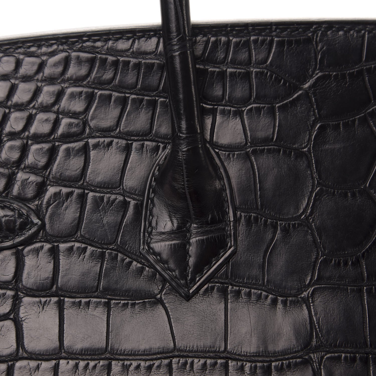 Hermes Matte Alligator Birkin 25 Black 10 of 32