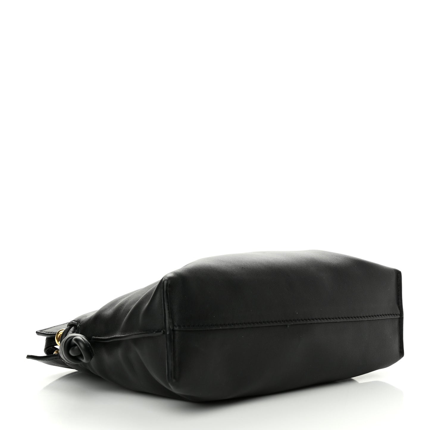 Nappa Calfskin Mini Flamenco Knot Clutch With Chain Black