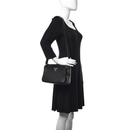 Prada Vitello Phenix Camera Bag Black 2 of 10