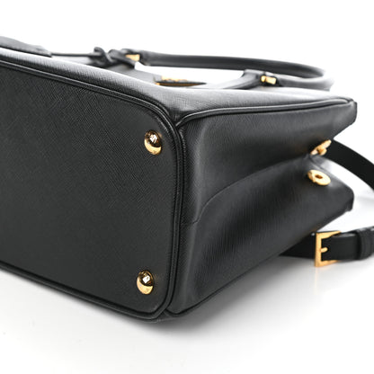 Prada Saffiano Small Galleria Double Zip Tote Black 17 of 25