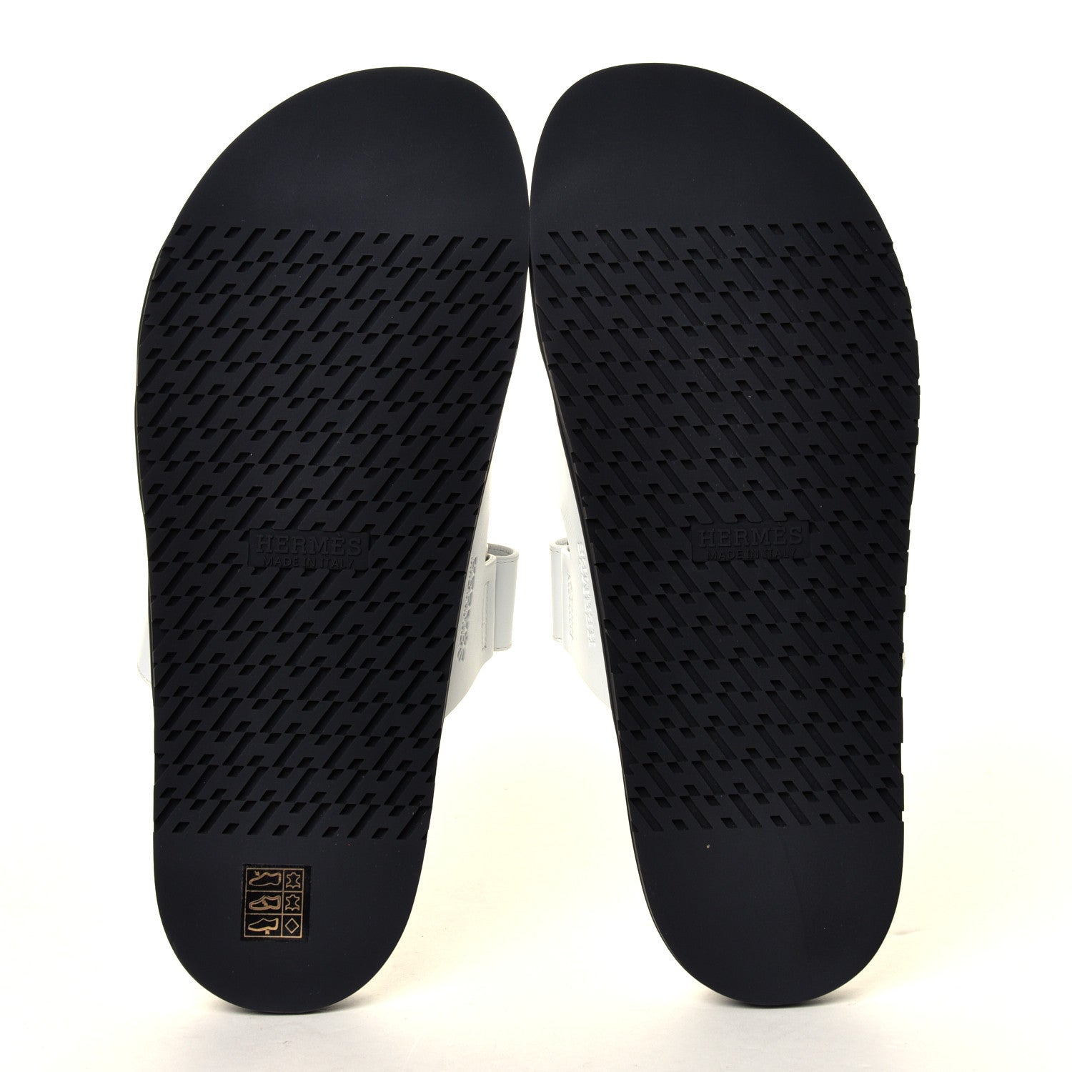 Hermes Calfskin Mens Chypre Sandals 44 White 6 of 6