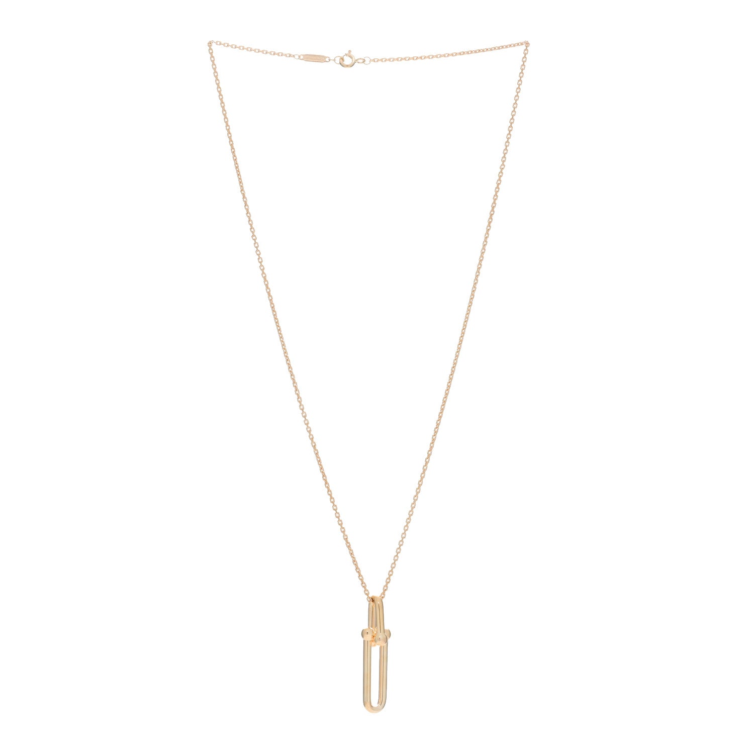 Tiffany 18K Rose Gold HardWear Link Pendant Necklace 2 of 5