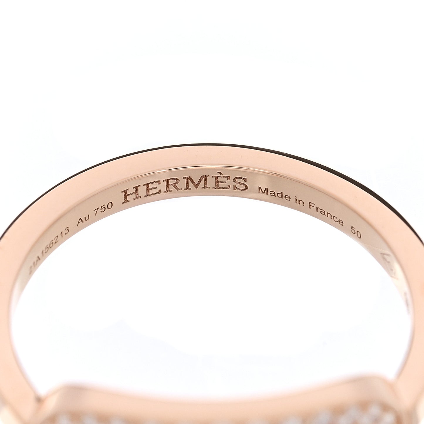 18K Rose Gold Diamond MM Chaine d'Ancre Contour Ring 50 5.25