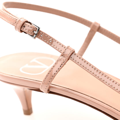 Valentino Garavani Patent Tonal Vlogo Slingback 40mm Pumps 39 Blush 9 of 9