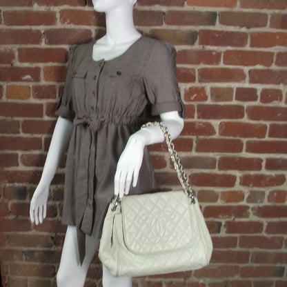 Chanel Caviar Timeless Accordian Flap White 2 of 9
