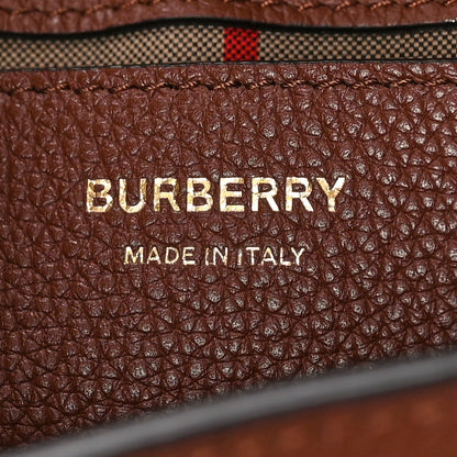 Burberry Calfskin Vintage Check Note Crossbody Bag Tan 6 of 8
