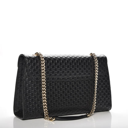 Gucci Microguccissima Medium Emily Chain Shoulder Bag Black 3 of 7
