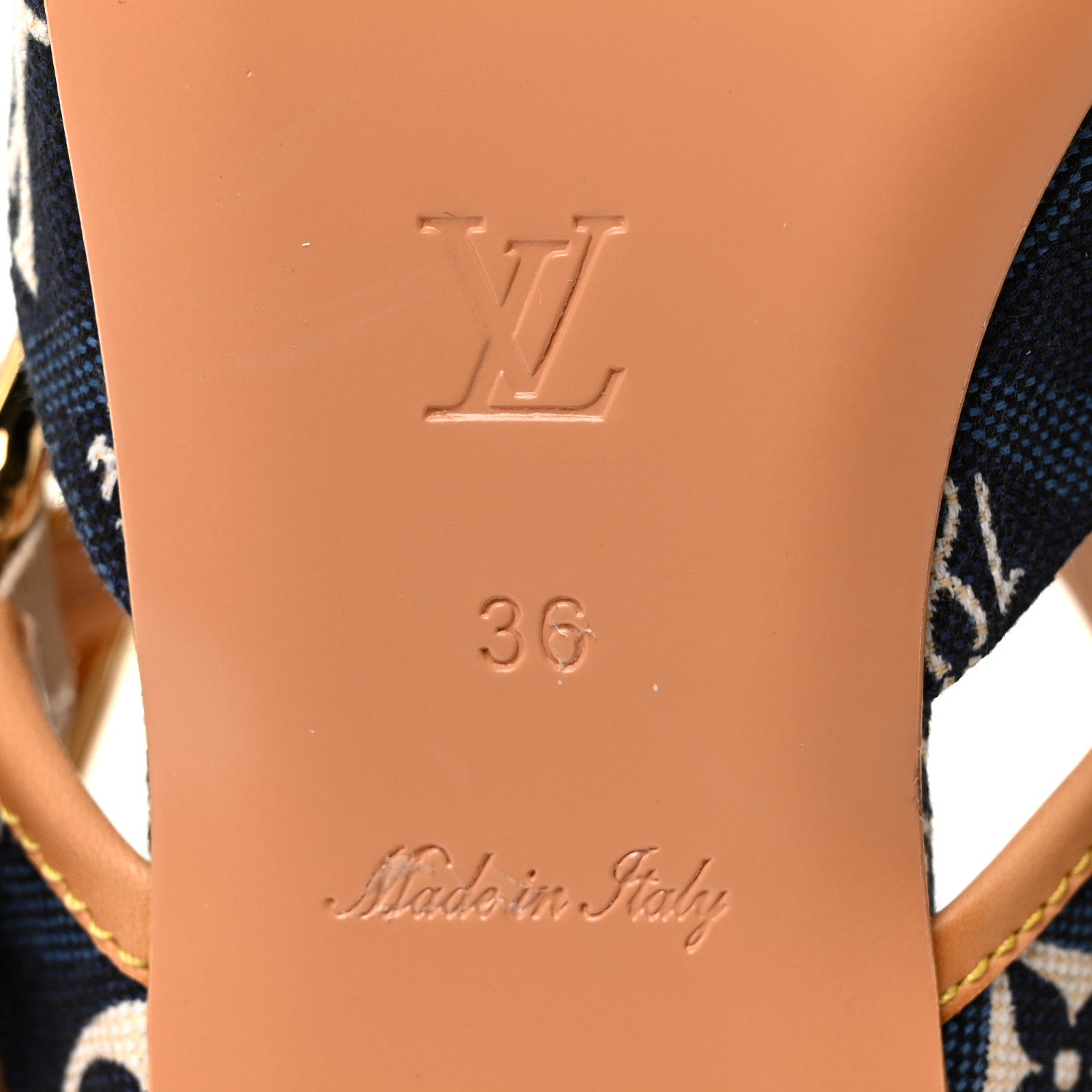 Louis Vuitton Jacquard Since 1854 Sofia Flat Mules 36 Blue 7 of 9