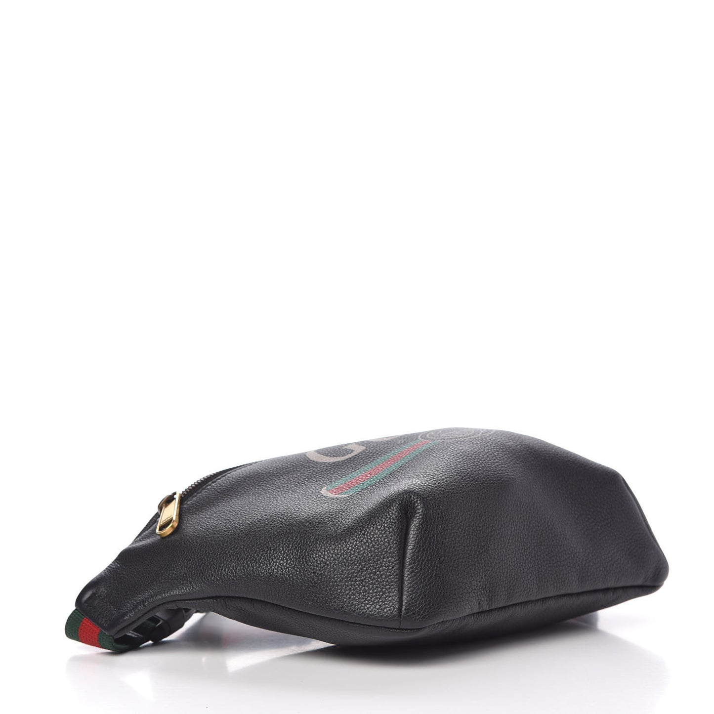 Grained Calfskin Logo Belt Bag Black