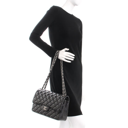 Chanel Lambskin Quilted Jumbo Double Flap Dark Grey 2 of 10