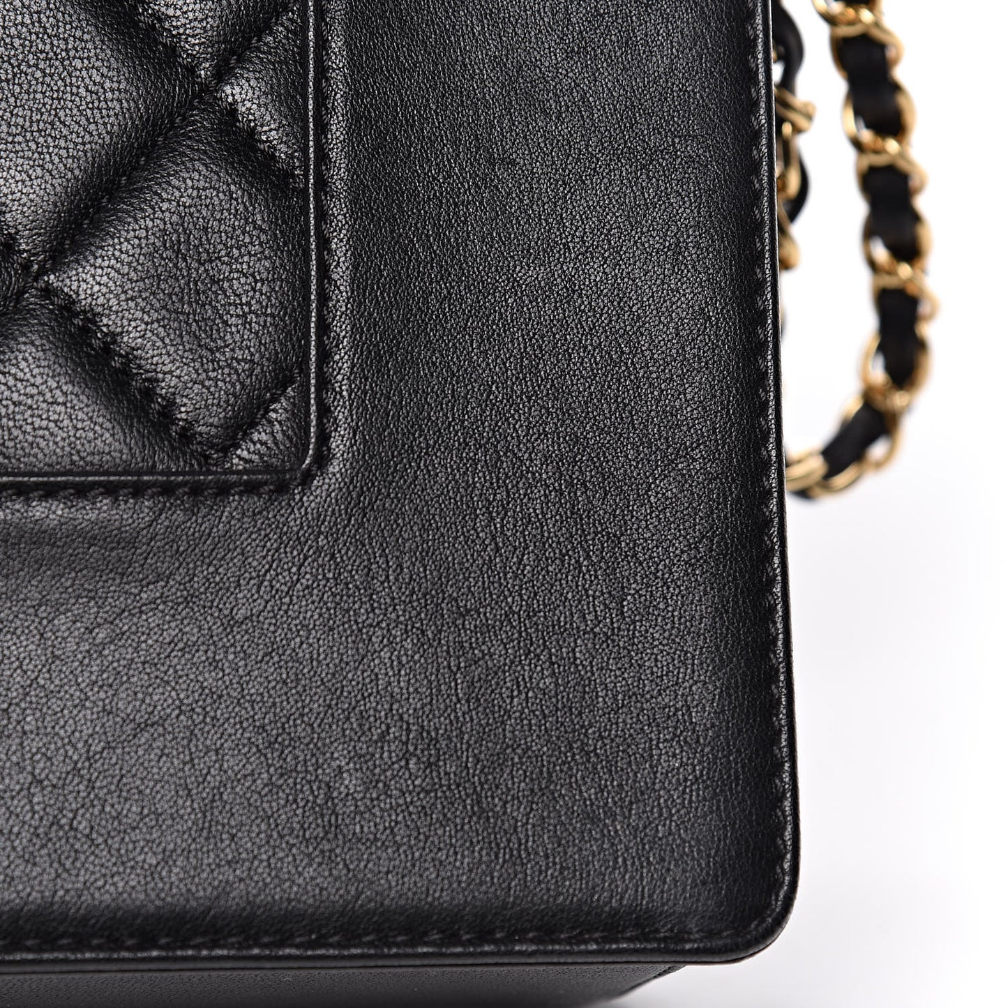 Sheepskin Quilted Vintage Mademoiselle Flap Black