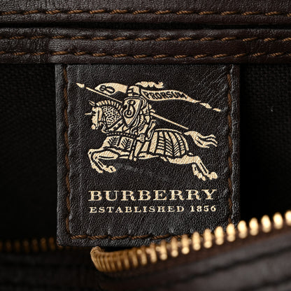Burberry Haymarket Check Small Chester Bowling Bag Chocolate 6 of 10