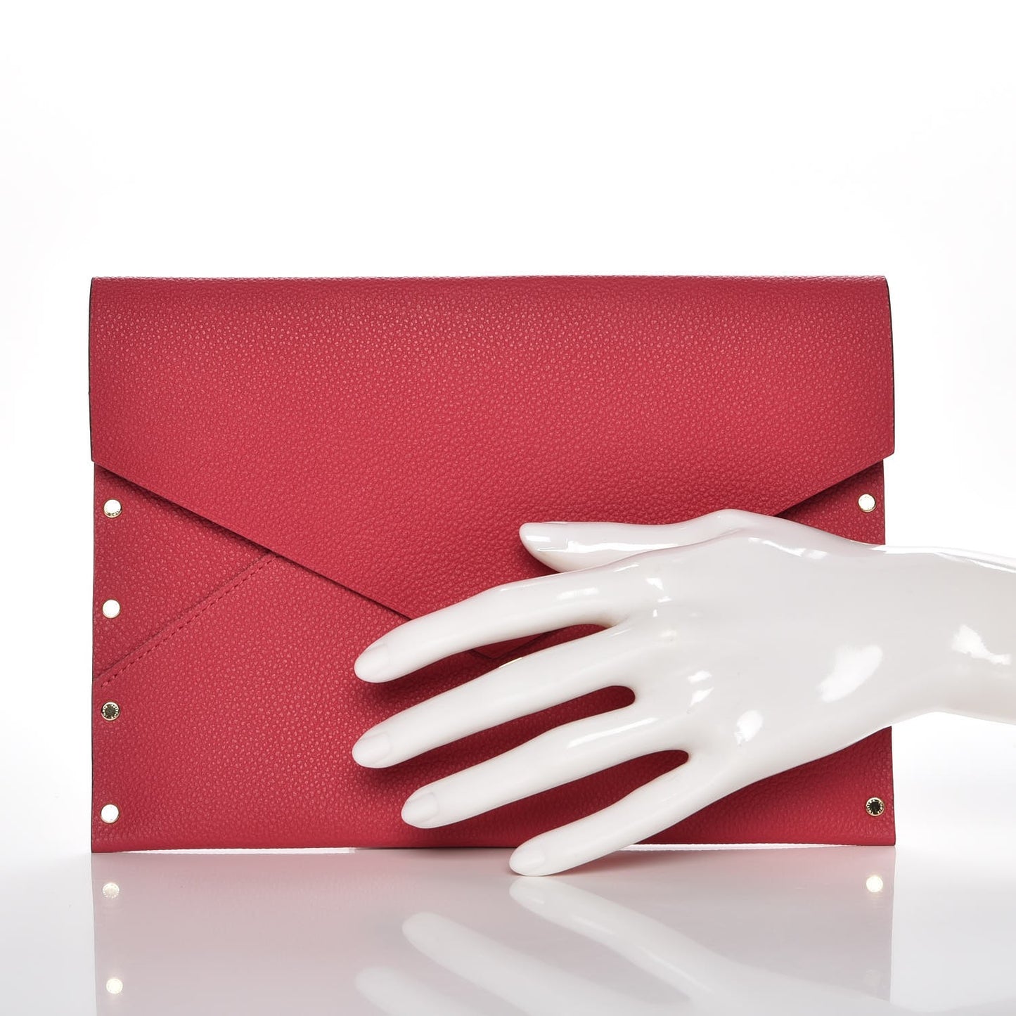 Cuir Rivets Enveloppe Fuchsia