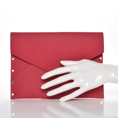 Louis Vuitton Cuir Rivets Enveloppe Fuchsia 2 of 7