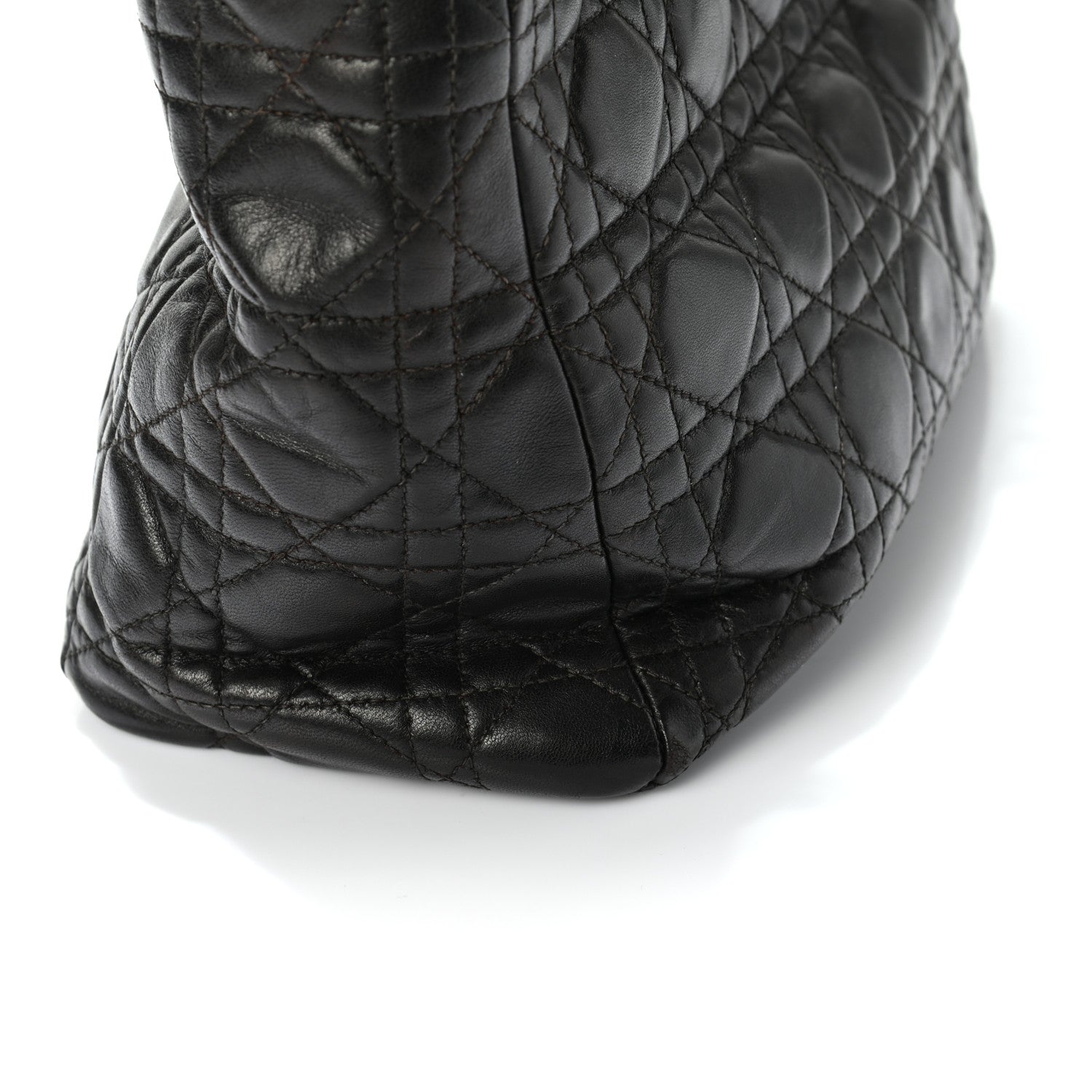 Christian Dior Lambskin Cannage Medium Lady Dior Black 9 of 9
