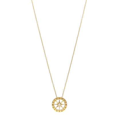 Roberto Coin 18K Yellow Gold Diamond Tiny Treasurers Compass Pendant Necklace 1 of 5