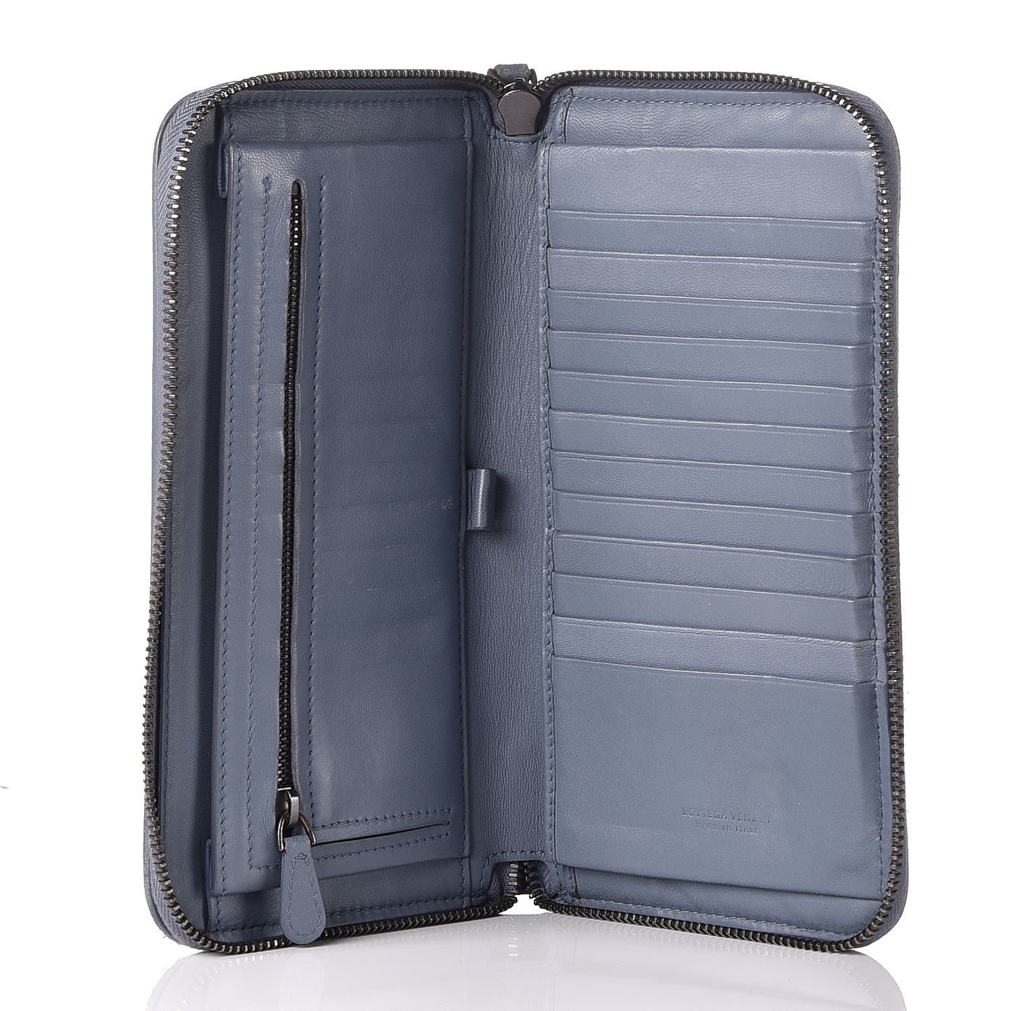 Nappa Intrecciato Zip Around Wallet Krim