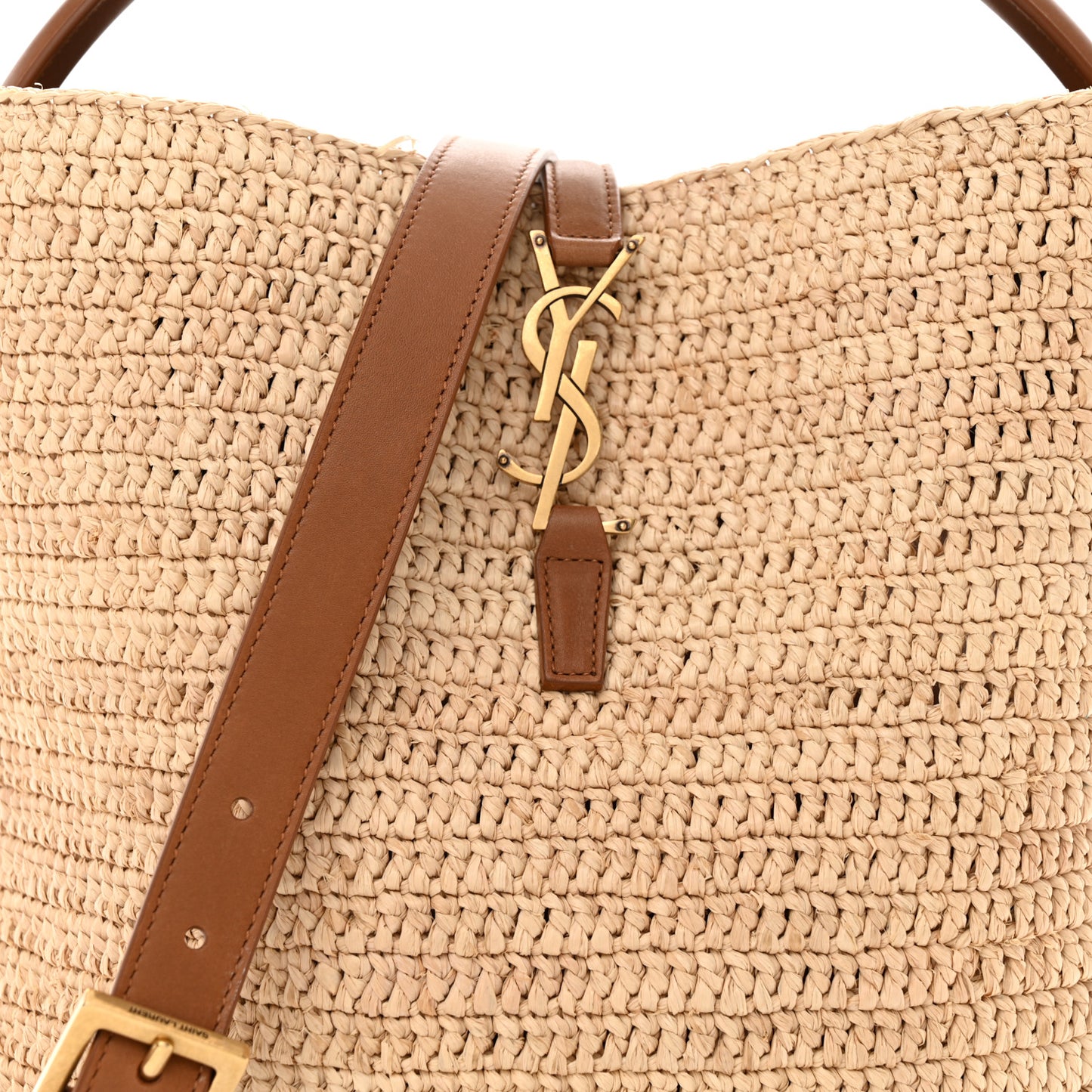 Raffia Vegetable Le 37 Bucket Bag Naturel Brick