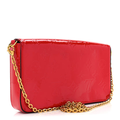 Louis Vuitton LOUIS VUITTON Vernis Felicie Pochette Chain Wallet Cherry 4 of 13