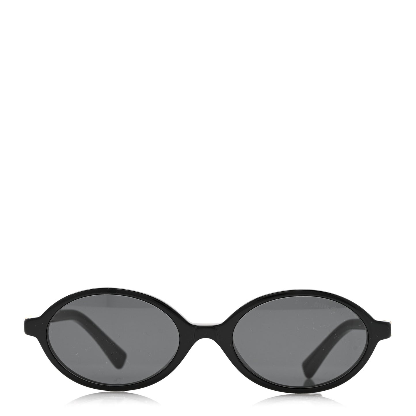 Acetate Oval Regard Sunglasses SMU04Z Black