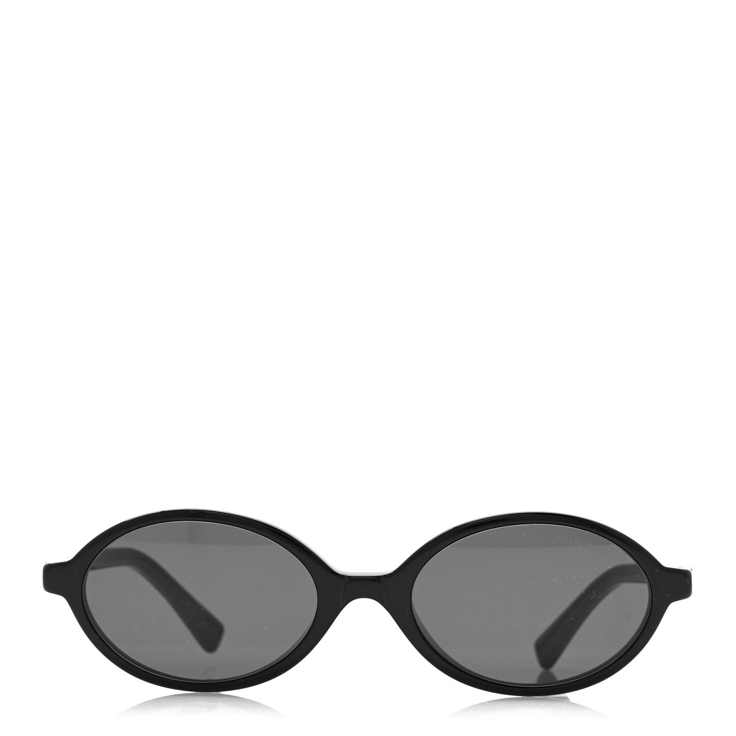 Miu Miu Acetate Oval Regard Sunglasses SMU04Z Black 2 of 10
