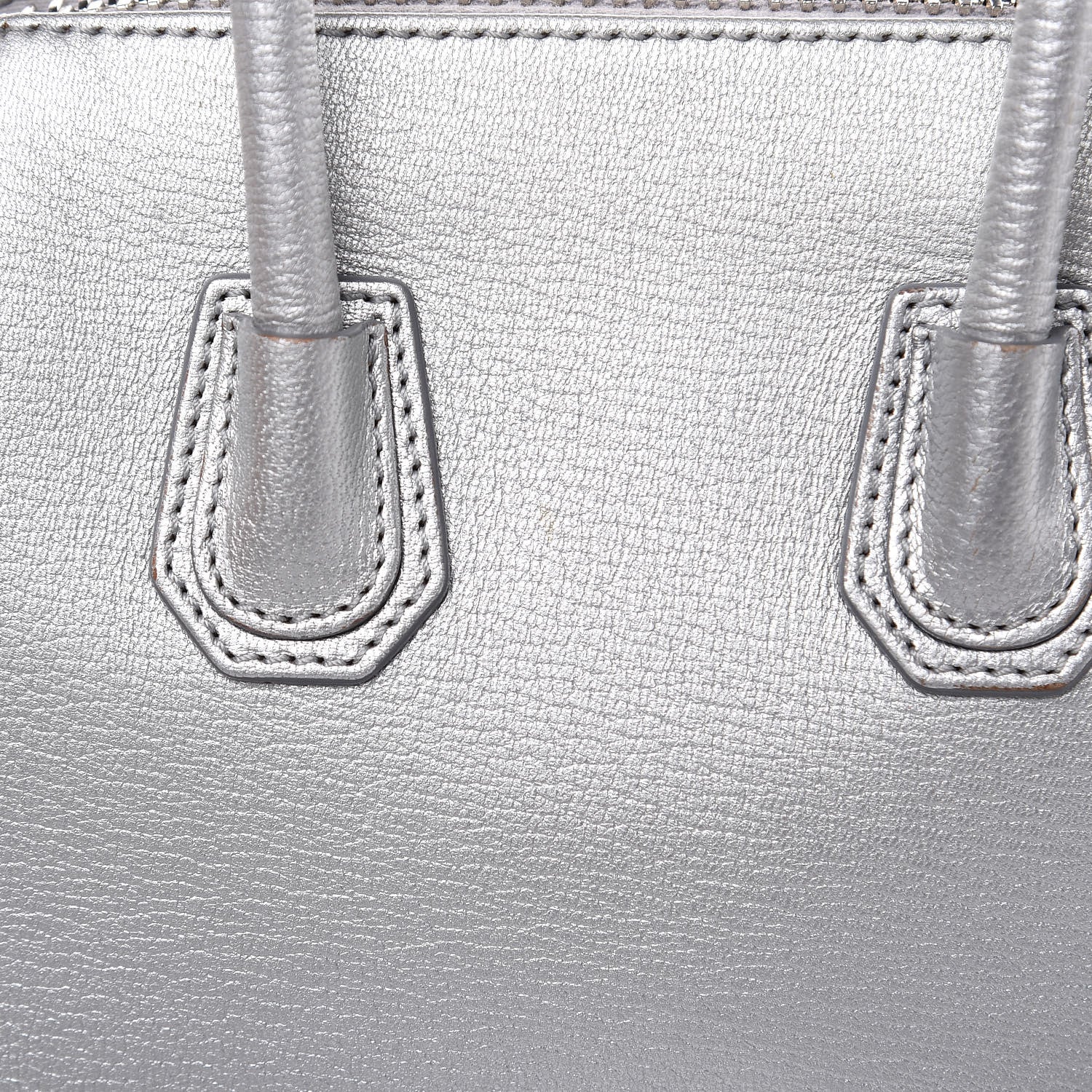 Givenchy Metallic Sugar Goatskin Mini Antigona Silver 10 of 13