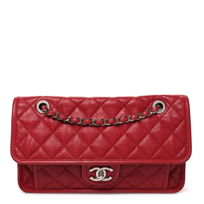 Chanel Caviar Quilted Medium French Riviera Flap Red 1 of 10