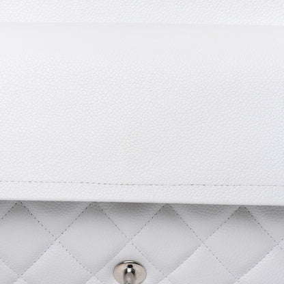 Chanel Caviar Quilted Jumbo Double Flap White 16 of 16
