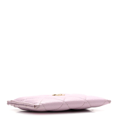 Chanel Caviar Quilted Card Holder Light Purple 3 of 11