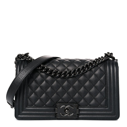 Chanel Caviar Quilted Medium Boy Flap So Black 1 of 9