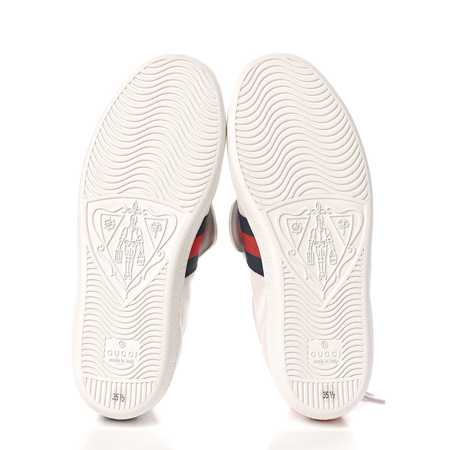 Gucci Calfskin Ayers Blind For Love Embroidered Womens Ace Sneakers 35.5 White 5 of 11