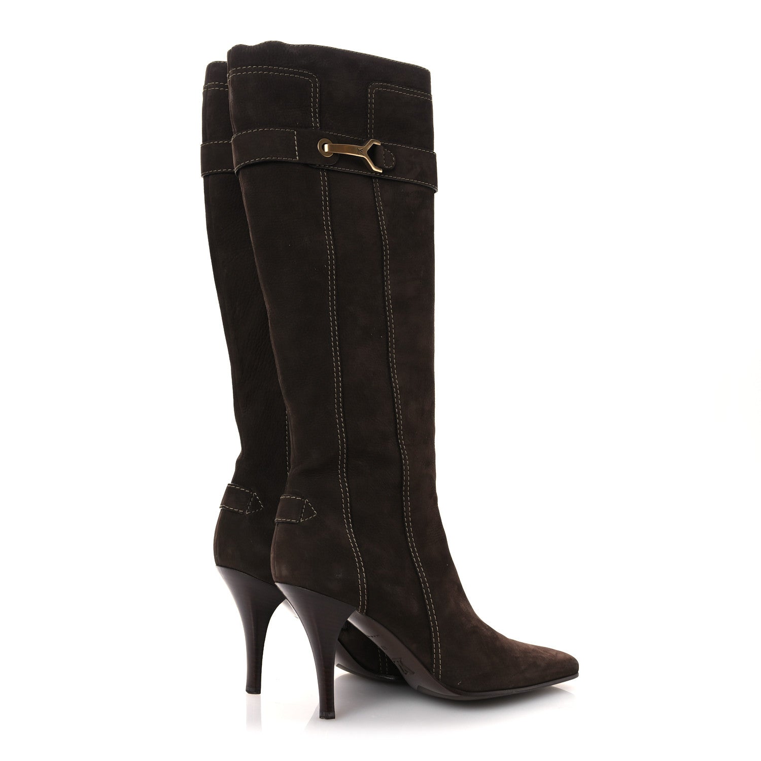 Louis Vuitton Suede High Boots 40 Brown 5 of 12
