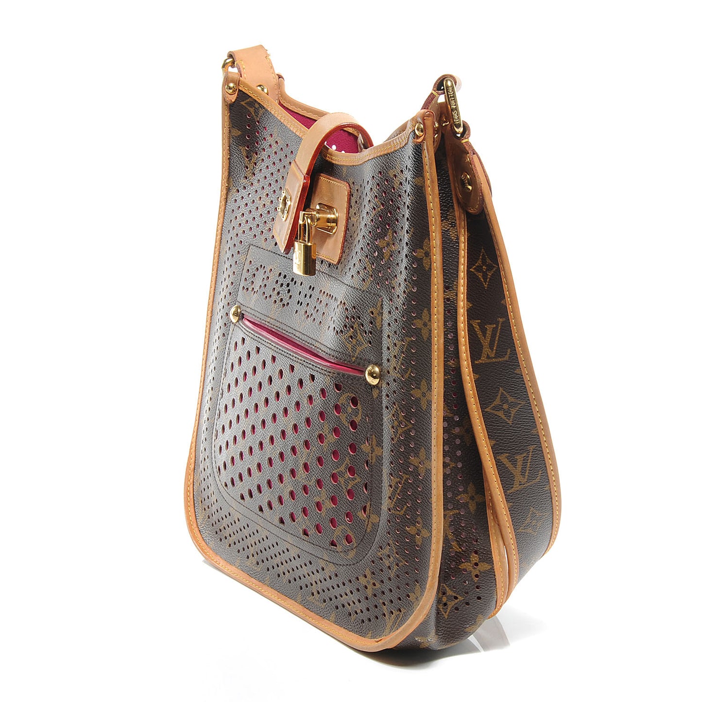 Monogram Perforated Musette Fuchsia