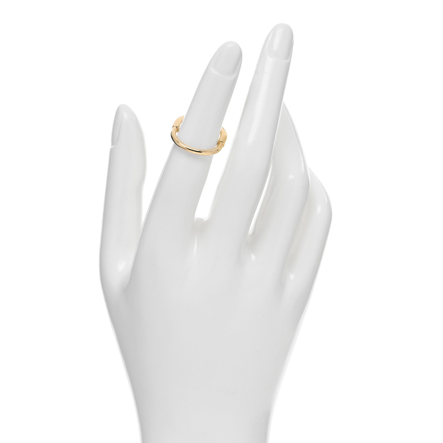 Tiffany 18K Yellow Gold Lock Ring 50 5.5 3 of 6