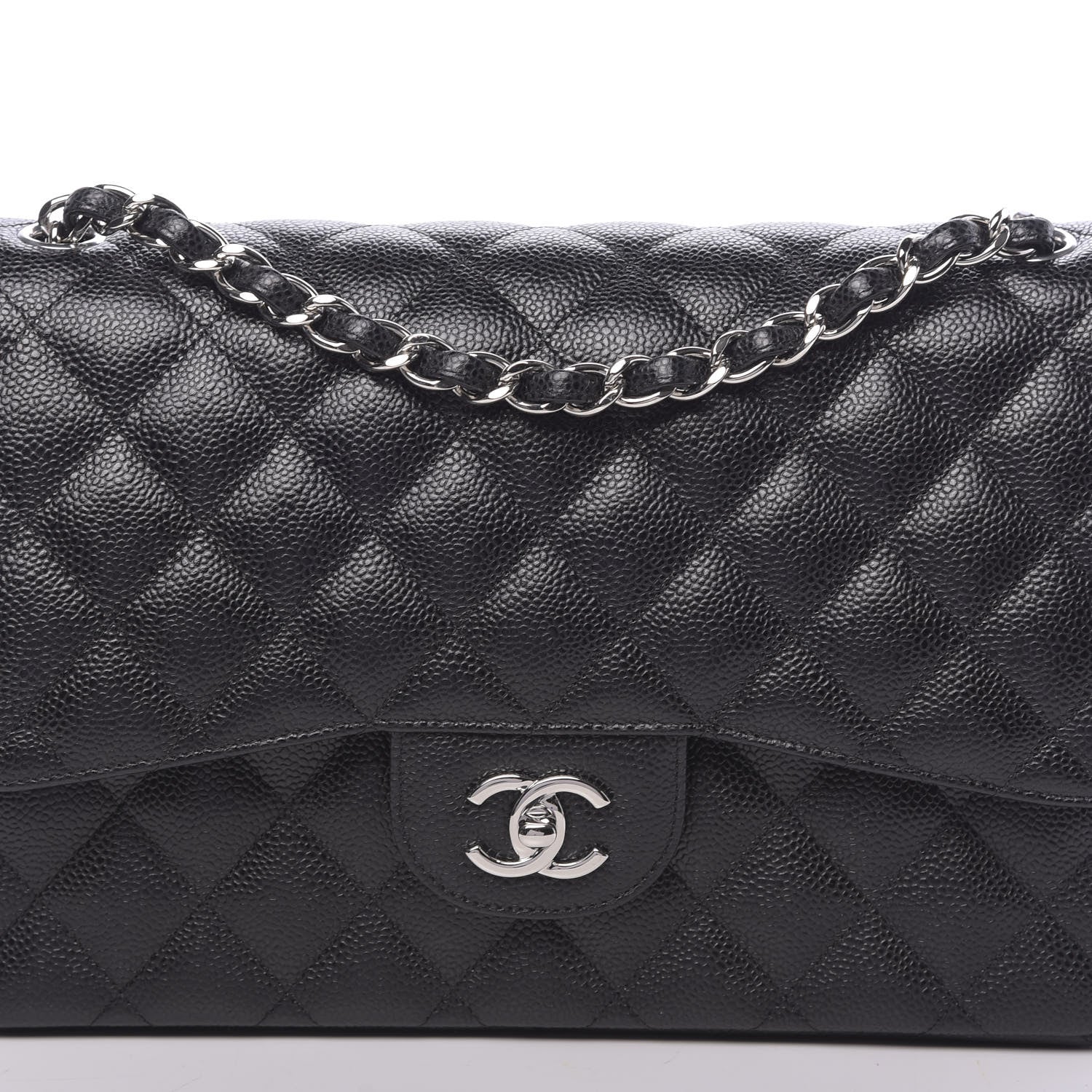 Chanel Caviar Quilted Jumbo Double Flap Black 10 of 11