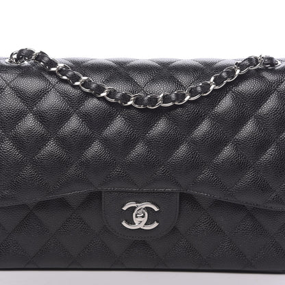 Chanel Caviar Quilted Jumbo Double Flap Black 10 of 11