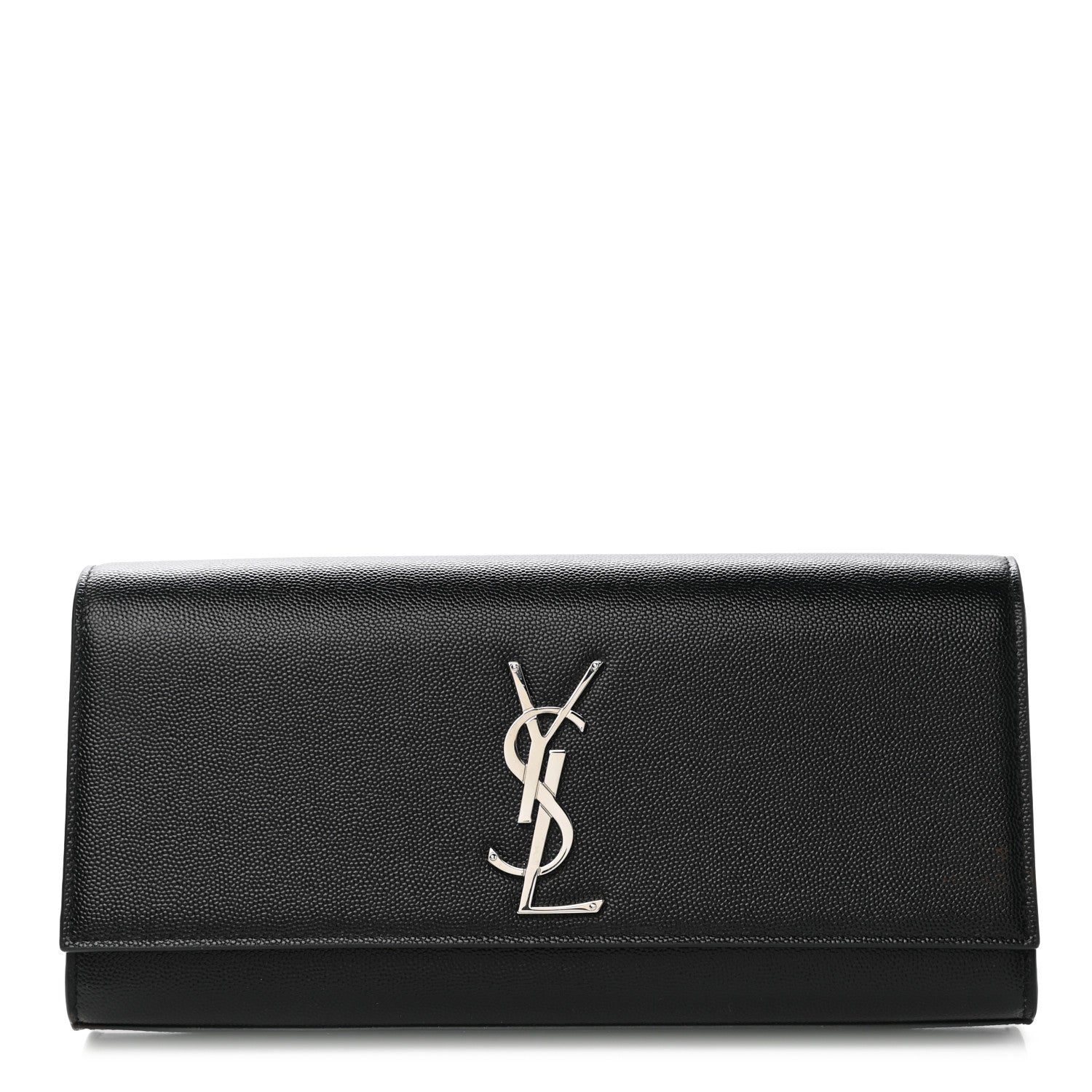 Saint Laurent Grain De Poudre Monogram Cassandre Clutch Black 1 of 11