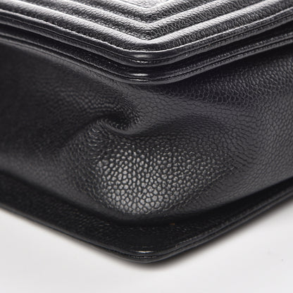 Chanel Caviar Quilted Medium Boy Flap Black 8 of 10