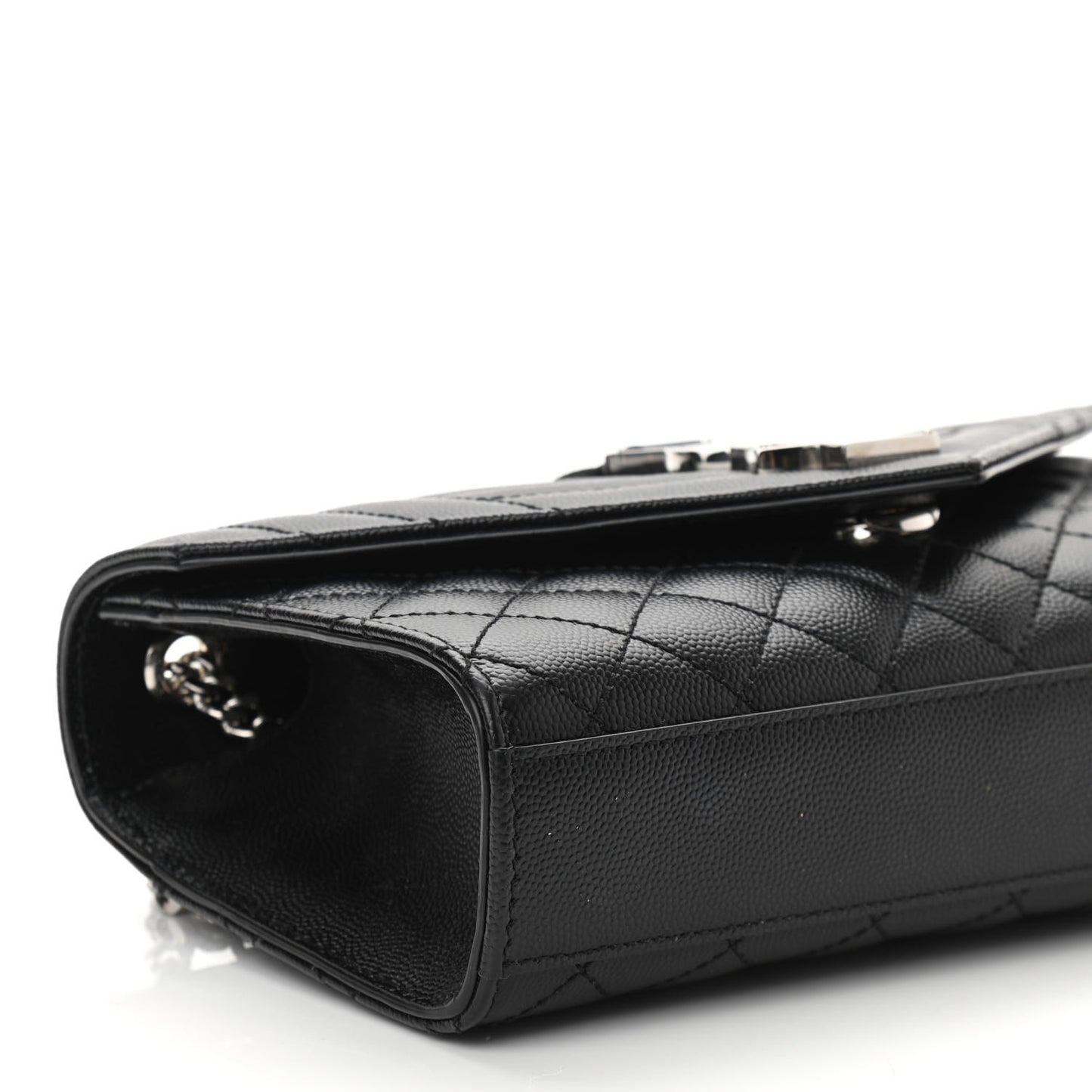 Grain De Poudre Tri-Quilt Small College Monogram Satchel Black