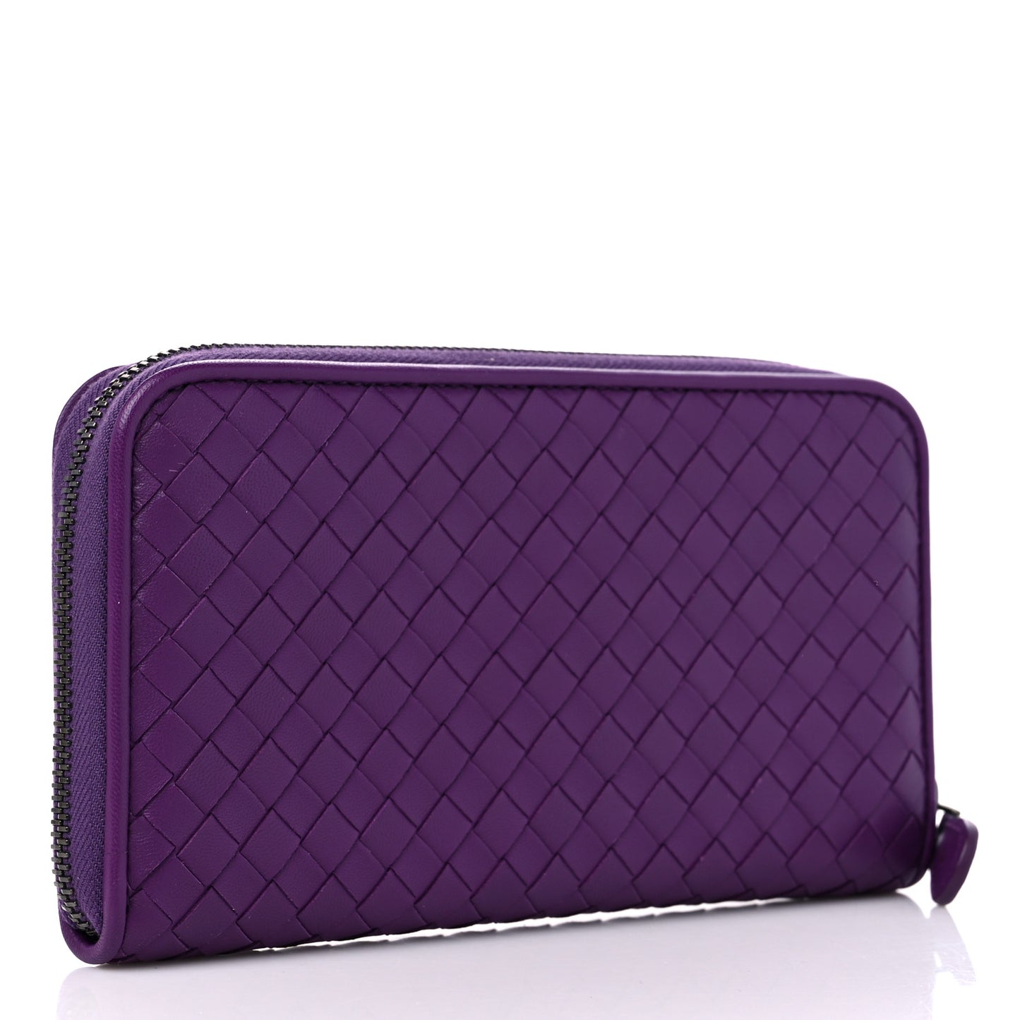 Nappa Intrecciato Zip Around Wallet Monalisa