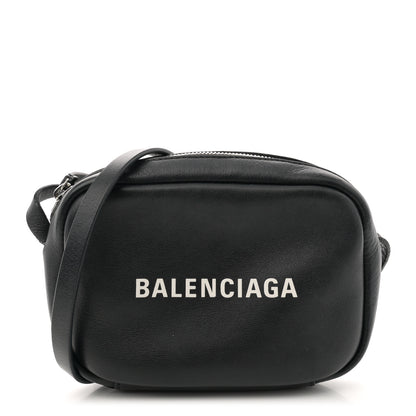 Balenciaga Calfskin Logo XS Everyday Camera Bag Black 1 of 12
