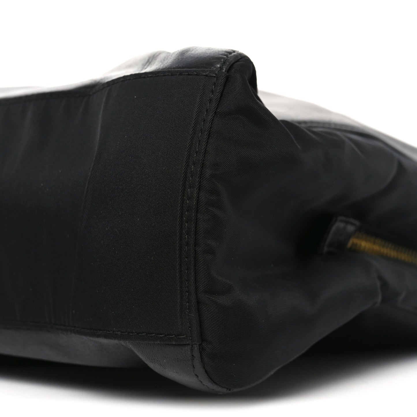 Nappa Nylon Chain Shoulder Bag Black