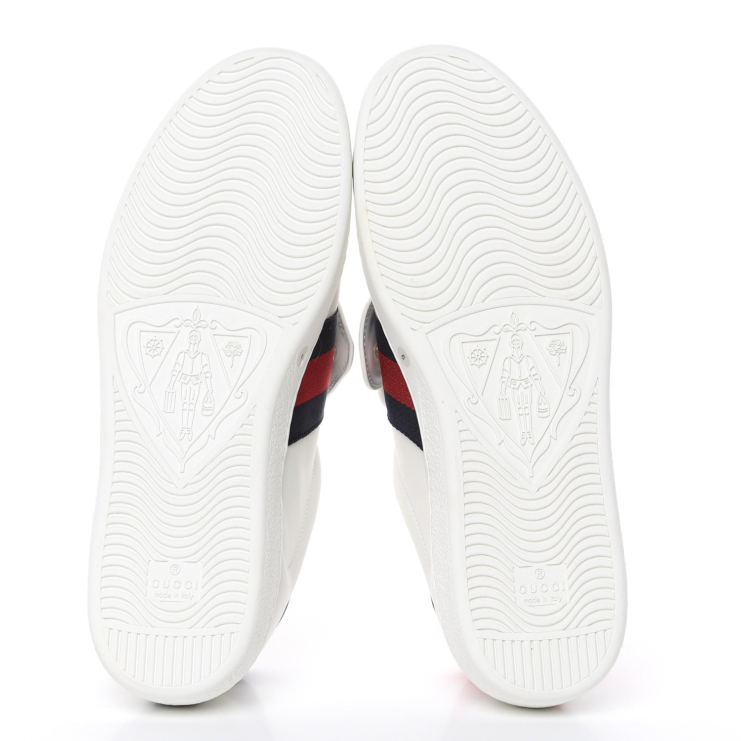 Gucci Calfskin Ayers Web Blind for Love Embroidered Mens Ace Sneakers 9 White 5 of 10
