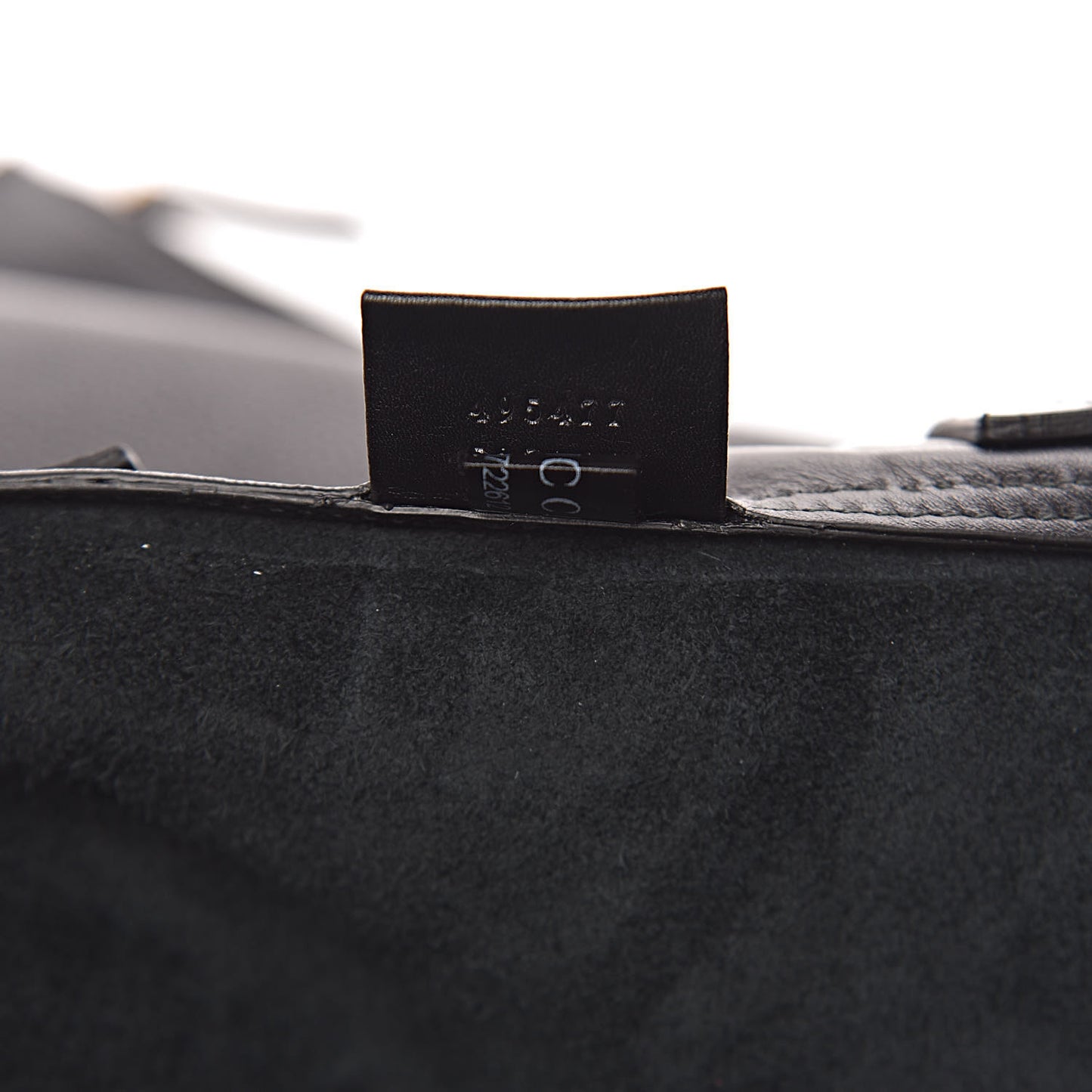 Calfskin Logo Drawstring Backpack Black