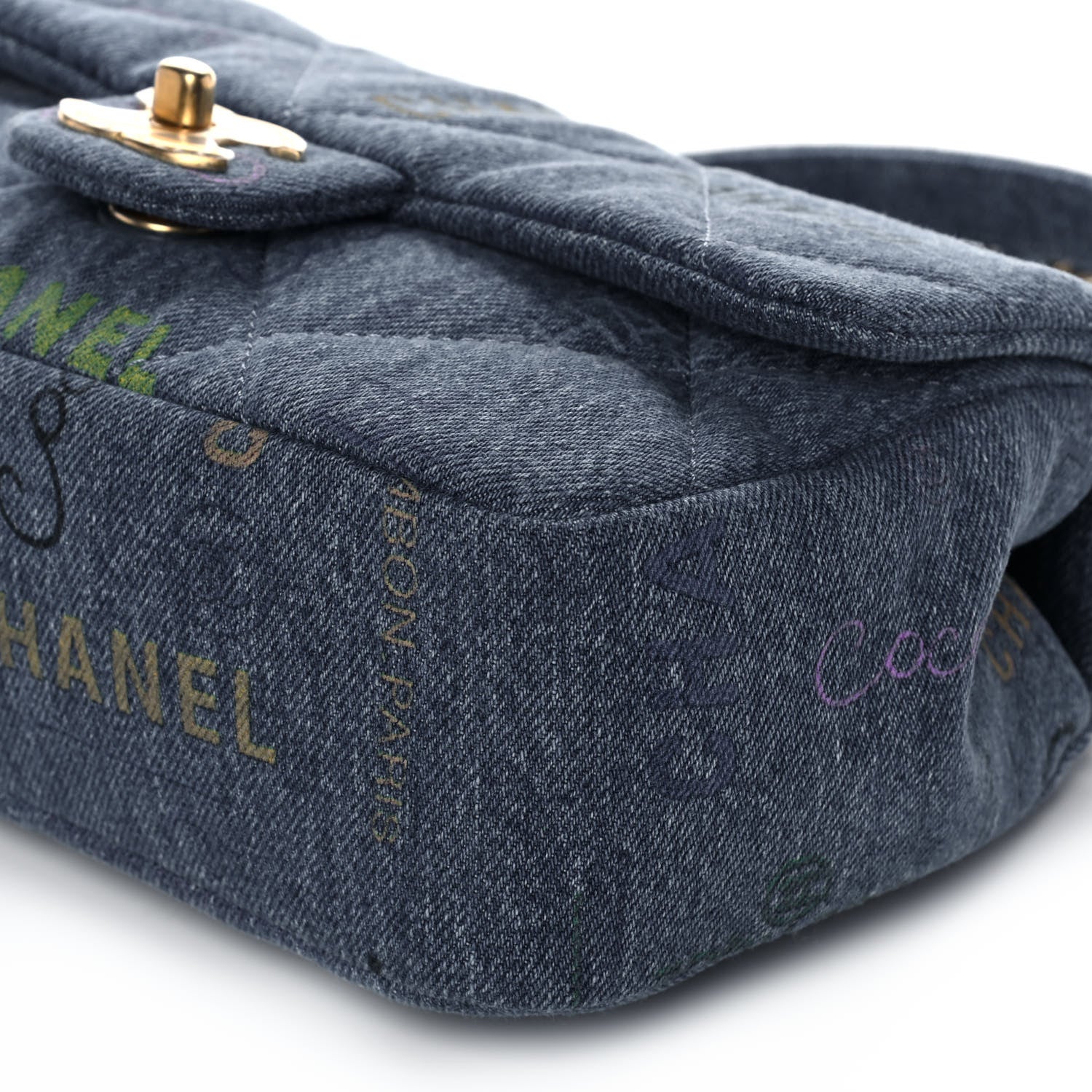 Chanel Denim Quilted Mini Denim Mood Rectangular Flap Blue Multicolor 11 of 12